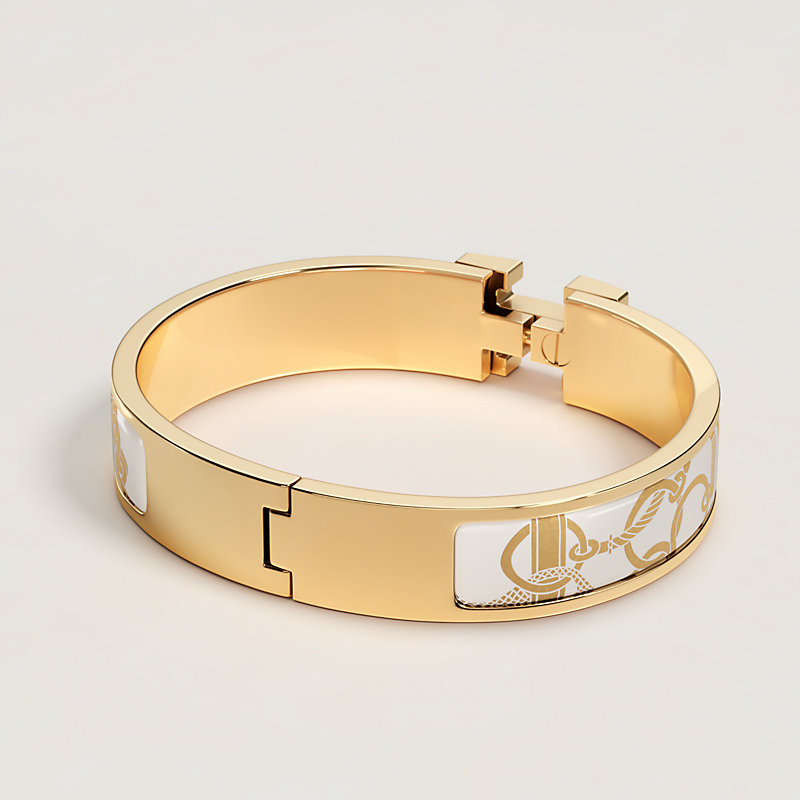 エナメルブレスレット 《クリックH/乗馬の装具一式》 | Hermès